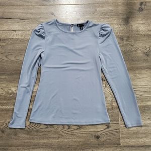 Express | Blue Gray Long Sleeve Blouse
